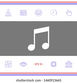 Music icon symbol. Graphic elements for your design