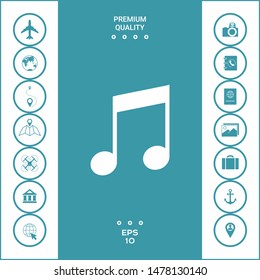 Music icon symbol. Graphic elements for your design