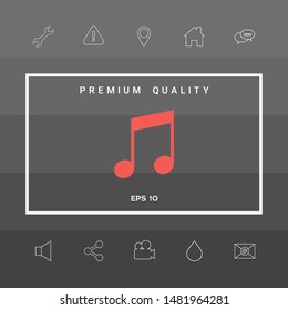 Music icon symbol. Graphic elements for your design