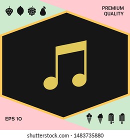 Music icon symbol. Graphic elements for your design