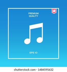 Music icon symbol. Graphic elements for your design