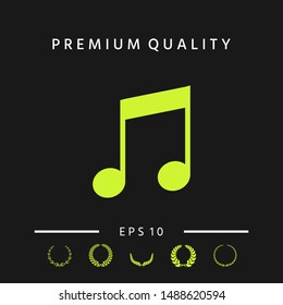 Music icon symbol. Graphic elements for your design