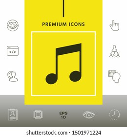 Music icon symbol. Graphic elements for your design