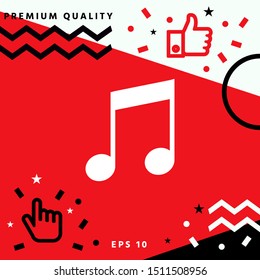 Music icon symbol. Graphic elements for your design