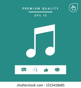 Music icon symbol. Graphic elements for your design