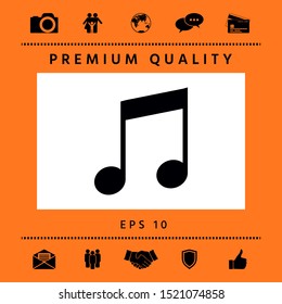 Music icon symbol. Graphic elements for your design