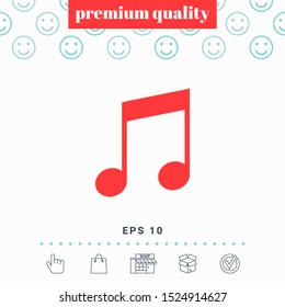 Music icon symbol. Graphic elements for your design