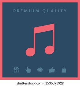 Music icon symbol. Graphic elements for your design