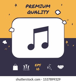 Music icon symbol. Graphic elements for your design