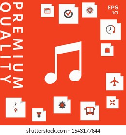Music icon symbol. Graphic elements for your design
