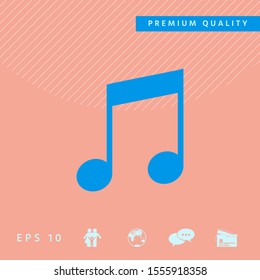 Music icon symbol. Graphic elements for your design