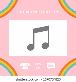Music icon symbol. Graphic elements for your design