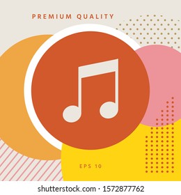 Music icon symbol. Graphic elements for your design