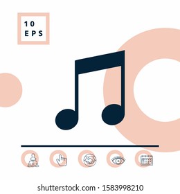 Music icon symbol. Graphic elements for your design