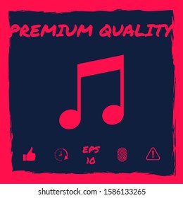 Music icon symbol. Graphic elements for your design