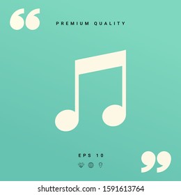Music icon symbol. Graphic elements for your design