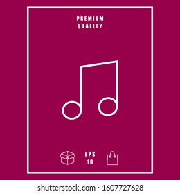 Music icon symbol. Graphic elements for your design