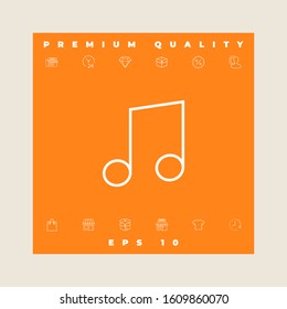 Music icon symbol. Graphic elements for your design