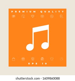 Music icon symbol. Graphic elements for your design