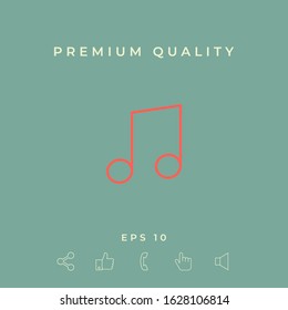 Music icon symbol. Graphic elements for your design