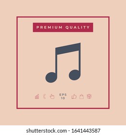 Music icon symbol. Graphic elements for your design