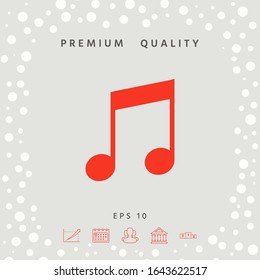 Music icon symbol. Graphic elements for your design