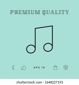Music icon symbol. Graphic elements for your design