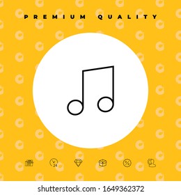 Símbolo de icono musical. Elementos gráficos para el diseño