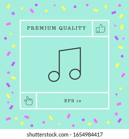 Music icon symbol. Graphic elements for your design