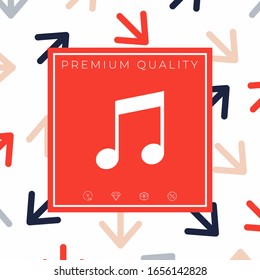 Símbolo de icono musical. Elementos gráficos para el diseño
