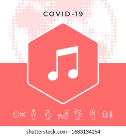 Music icon symbol. Graphic elements for your design