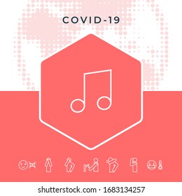 Music icon symbol. Graphic elements for your design