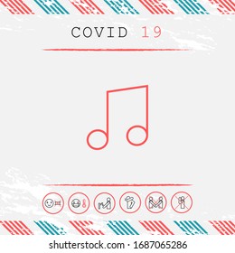 Symbol für Musik. Grafische Elemente für Ihr Design