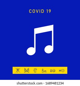 Music icon symbol. Graphic elements for your design