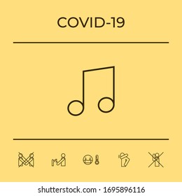 Symbol für Musik. Grafische Elemente für Ihr Design
