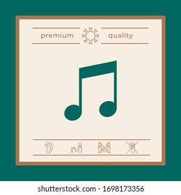 Symbol für Musik. Grafische Elemente für Ihr Design