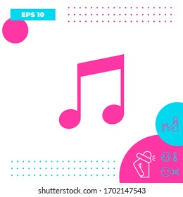 Símbolo de icono musical. Elementos gráficos para el diseño