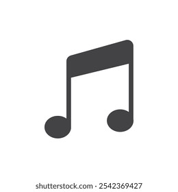 Music icon Symbol mark in filled style