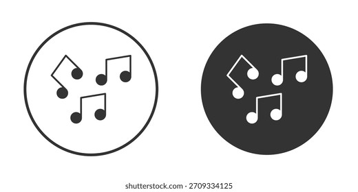 Symbol-Zeichen für Musik in solidem Stil.