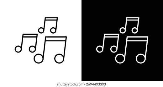 Icono de la música para el logotipo de la Plantilla, diseños del Vector.