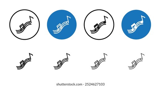 Music icon Thin line art collection