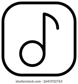 Music icon Thin line vector design