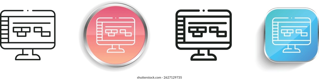 music icon. Thin Linear, Regular and Button Style Design Isolated On White Background