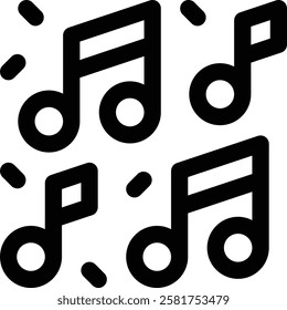 music icon. Thin Linear Style Design Isolated On White Background