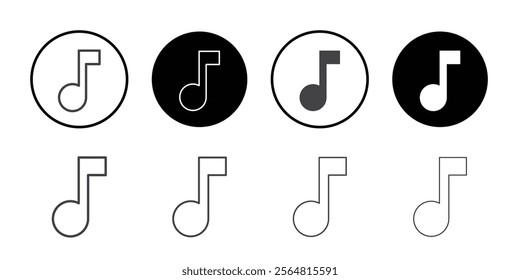 Music icon Thin outline art symbol