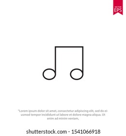 Music icon in trendy flat style. Vector illustration