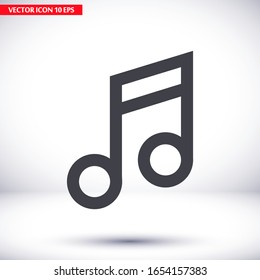 Music Icon in trendy flat style isolated on background. Note symbol for your web site design, logo, app, UI. Vector Music illustration, EPS 10 Music melody .