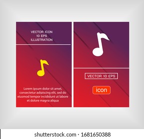 Music Icon in trendy flat style isolated on background. Note symbol for your web site design, logo, app, UI. Vector Music illustration, EPS 10 Music melody .