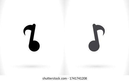 Music Icon in trendy flat style isolated on  background. Note symbol for your web site design, logo, app, UI. Vector Music illustration, EPS 10 Music melody .