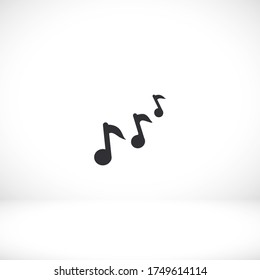 Music Icon in trendy flat style isolated on  background. Note symbol for your web site design, logo, app, UI. Vector Music illustration, EPS 10 Music melody .